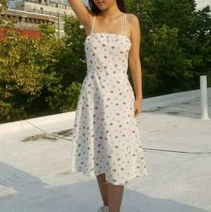 Vintage floral midi dress